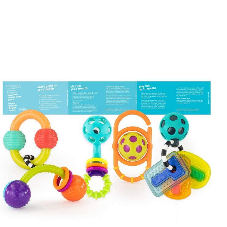 Sassy Toys Shake Rattle & Chew Gift Set - 5pc | Target