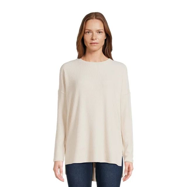 Time and Tru Women's Ribbed Tunic Top, Sizes S-XXXL | Walmart (US)