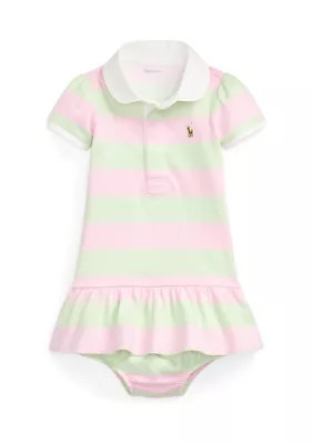 Ralph Lauren Childrenswear Baby Girls Striped Cotton Rugby Dress & Bloomer | Belk