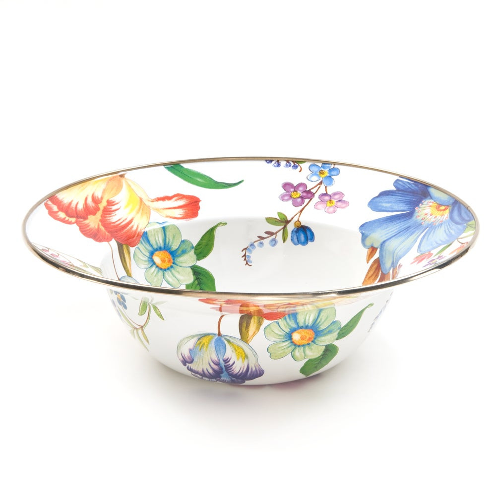 White Flower Market Serving Bowl | MacKenzie-Childs