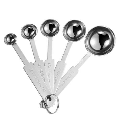 5PCS OstWony Measuring Spoons Set, Includes 1/8 tsp, 1/4 tsp, 1/2 tsp, 1 tsp, 1 tbsp, Food Grade Stainless Steel measuring cups, Tablespoon and Teaspoon for Measure | Amazon (US)