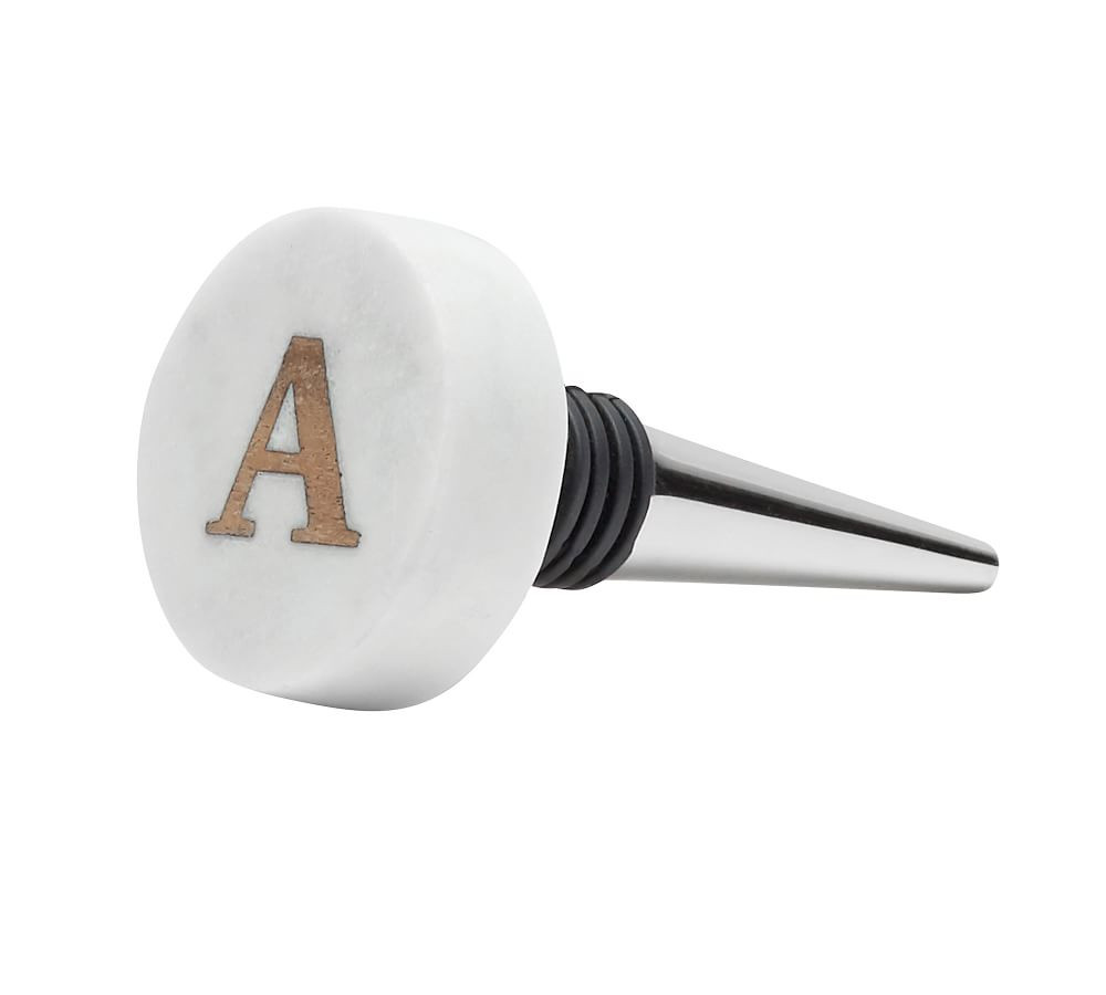 Alphabet Marble Wine Stopper - Q | Pottery Barn (US)