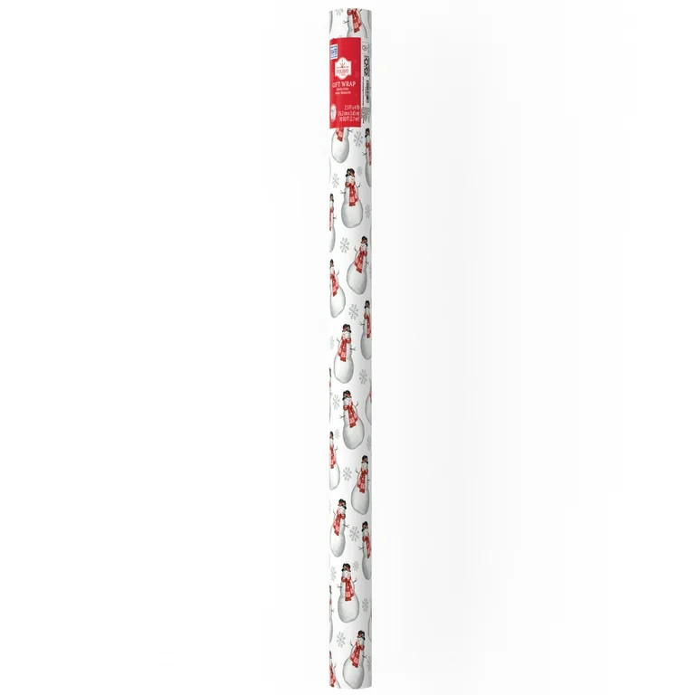 Multicolor Snowmen Christmas Wrapping Paper, 30 sq ft, by Holiday Time | Walmart (US)