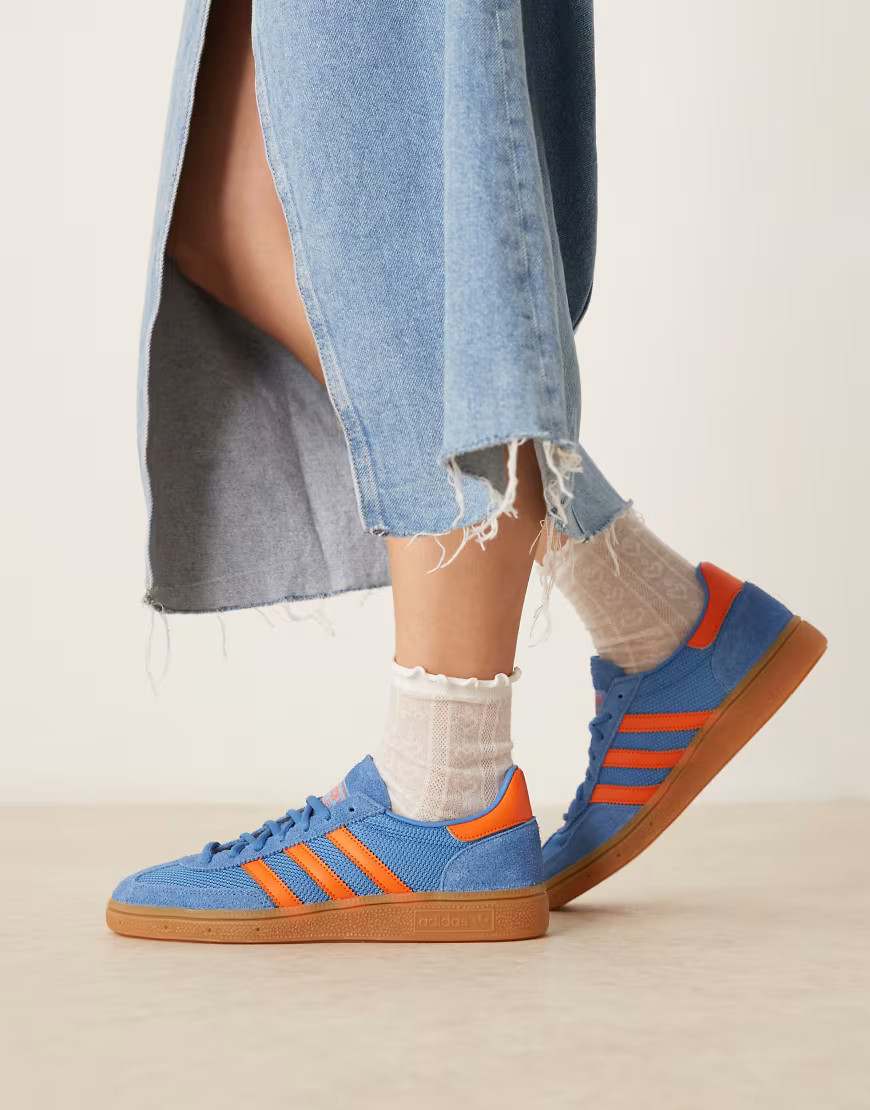 adidas Originals Handball Spezial sneakers in blue and orange | ASOS (Global)