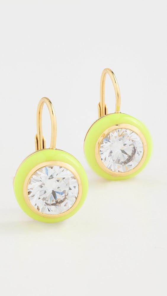 Enamel Bezel Drop Earrings | Shopbop