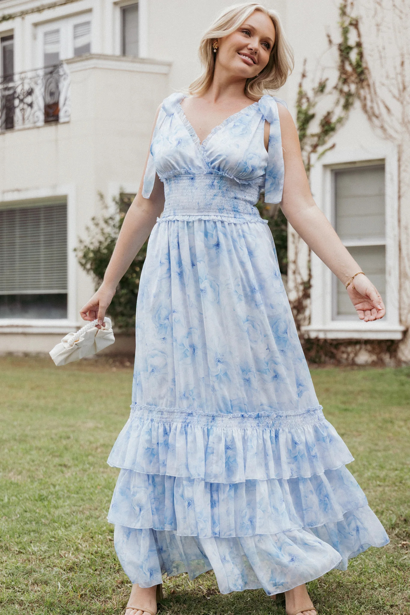 Fionna Maxi Dress - Blue Floral | Petal & Pup (US)
