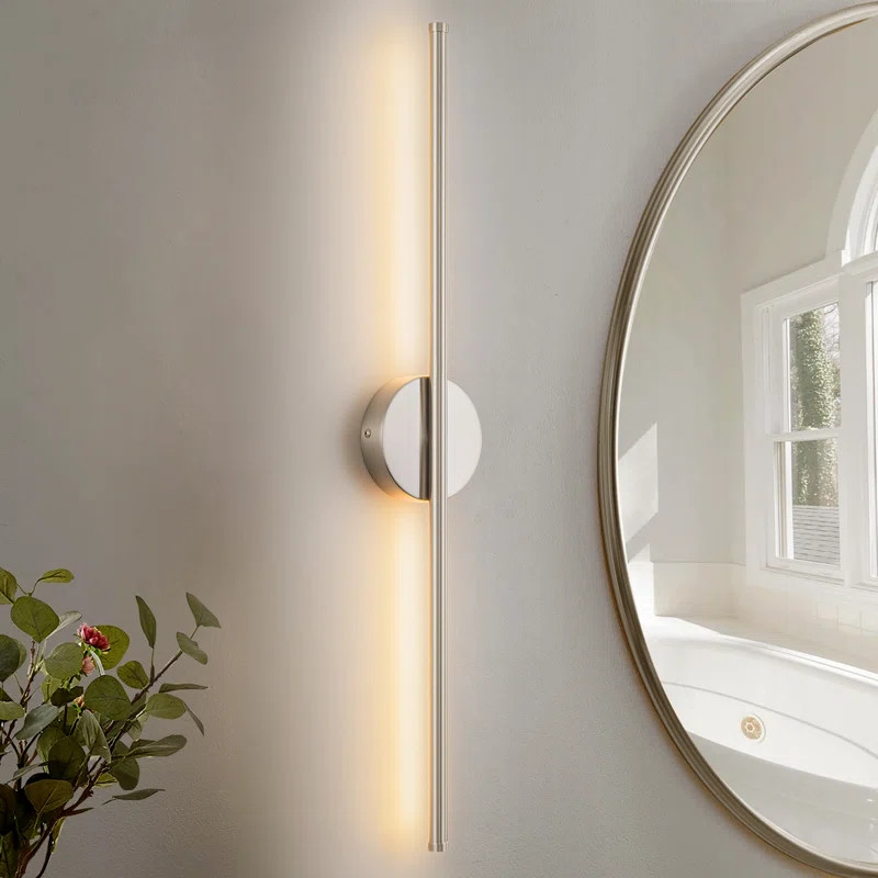 Brynie Iron Metal LED Hardwired Semi Flush Mounted Sconce | Wayfair North America