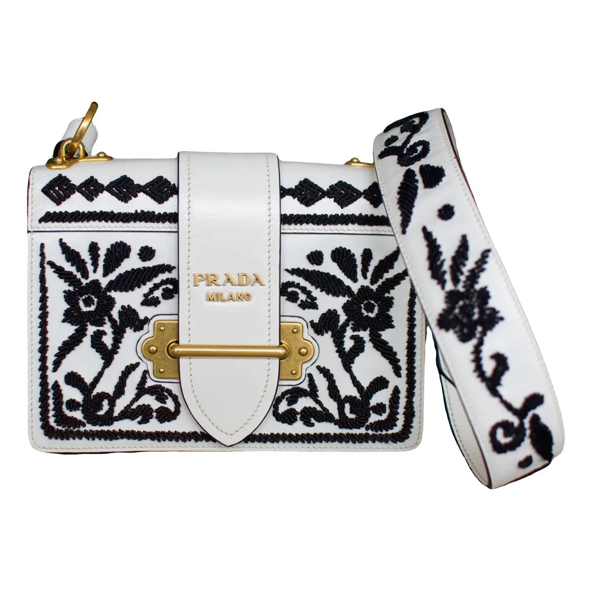 Cahier leather crossbody bag Prada White in Leather - 40211985 | Vestiaire Collective (Global)