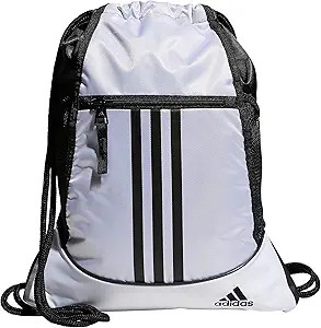 adidas Unisex Alliance 2 Sackpack, White/Black, One Size | Amazon (US)