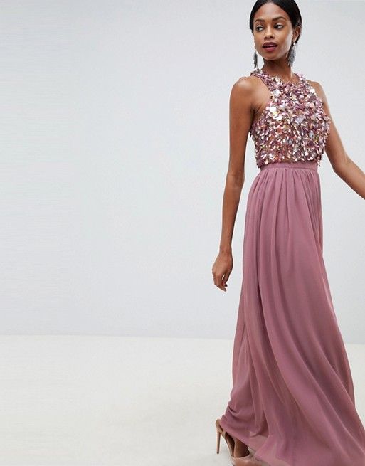 ASOS DESIGN maxi dress with cluster embellished bodice | ASOS US