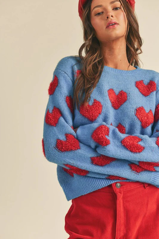 All My Heart Sweater Blue / Large | The Collection TX 