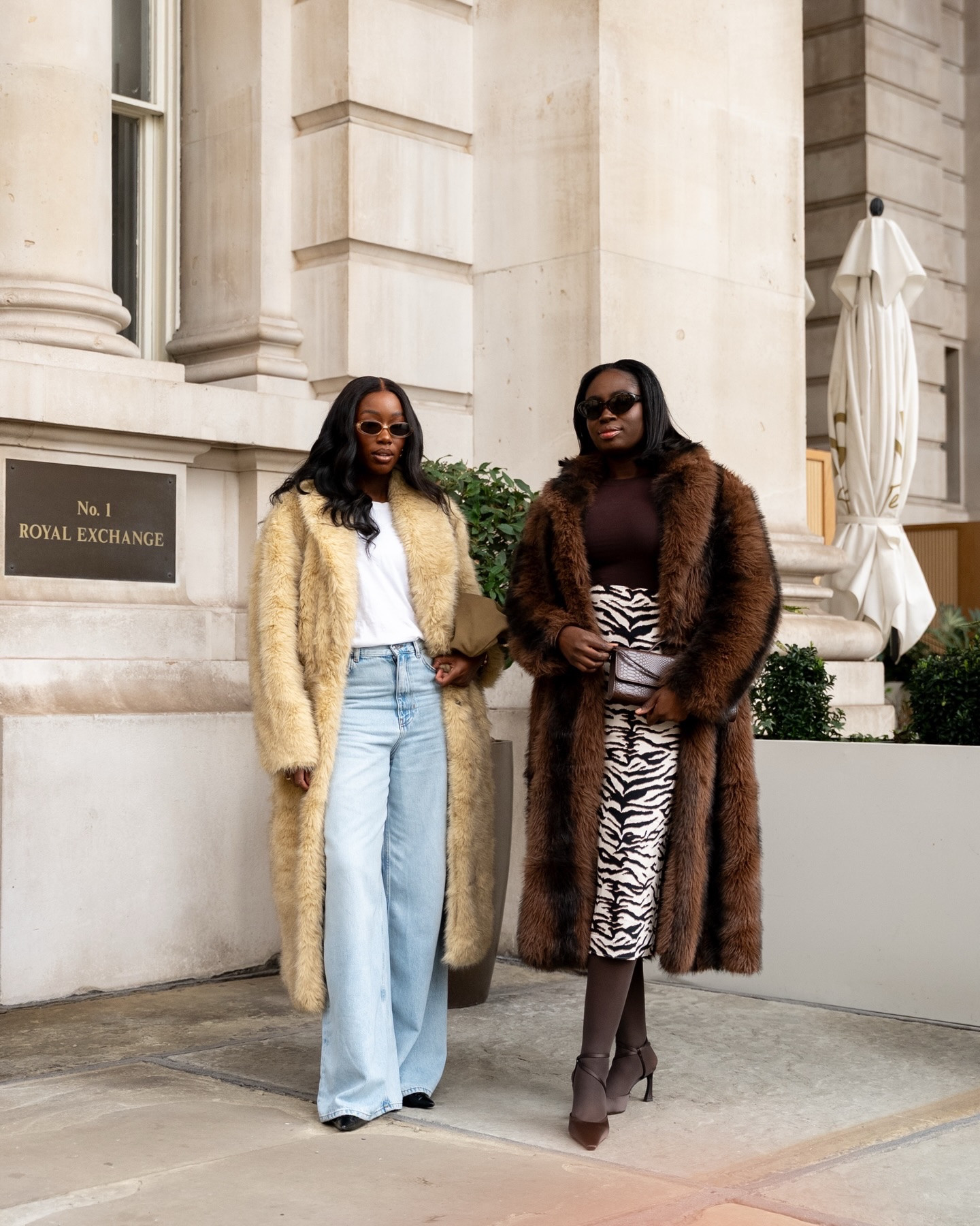 Spring vibes, fur energy 🌸

My outfit:
Fur @asos 
Top @watthebrand 
Skirt & Heels @hm 
Bag @amazonfashion 

Adjoa’s 
Fur @asos 
Top & Bag @marksandspencer 
Jeans @zara 

Deets on LTK 🛍️

#springoutfits #darkskinwomen #mumstyle #outfitinspo #fyp
