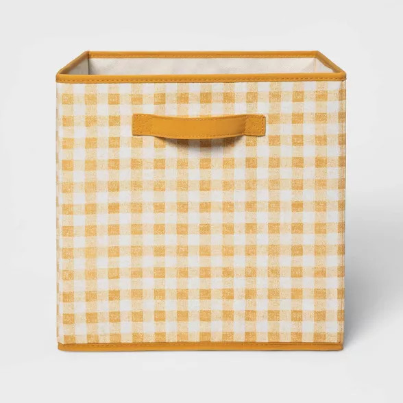 13" Fabric Gingham Storage Bin - Pillowfort™ | Target