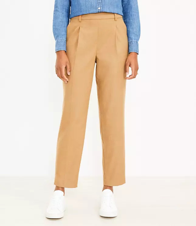 Pull On Taper Pants in Brushed Flannel | LOFT