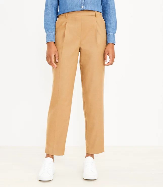 Pull On Taper Pants in Brushed Flannel | LOFT