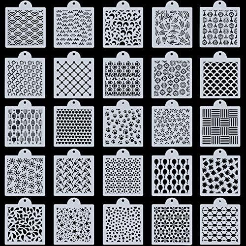 BKpearl 25 Pieces Cookie Stencil, Cupcake Stencil Baking Templates Food Decorating Stencils for D... | Amazon (US)