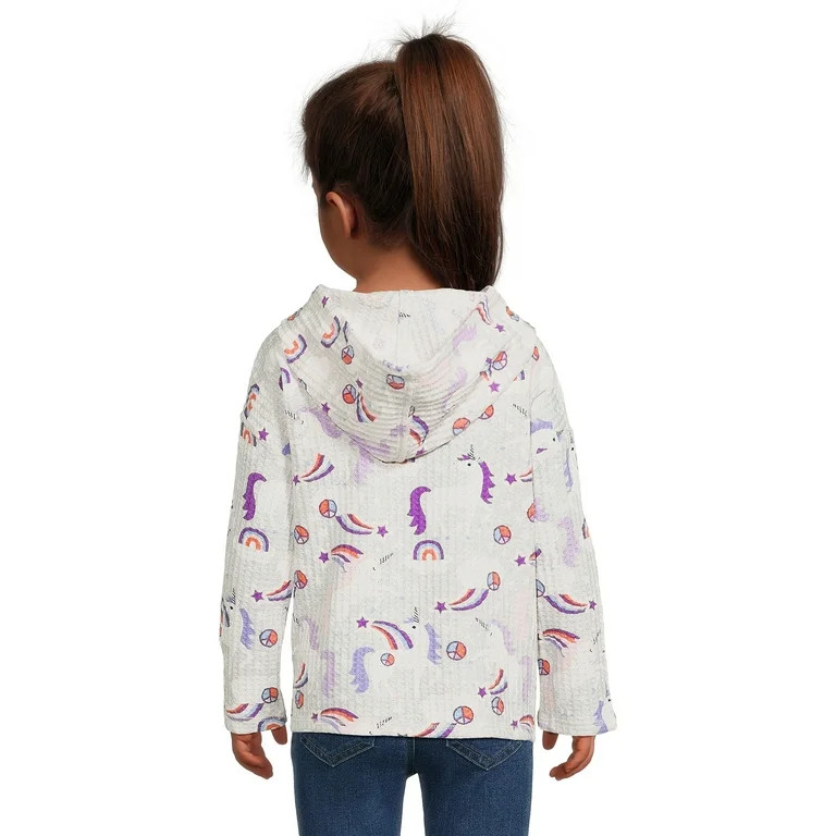 Garanimals Toddler Girls Thermal Hoodie, Sizes 12 Months - 5T | Walmart (US)