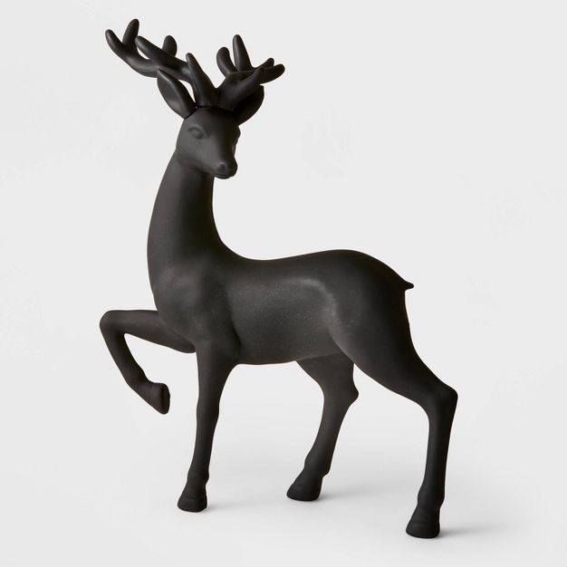 18.75" Plastic Deer Decorative Figurine Black - Wondershop™ | Target