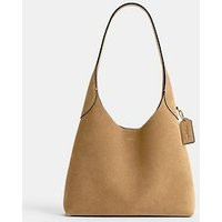 Coach Suede Brooklyn Shoulder Bag 28 - Light Brown | Very (UK)