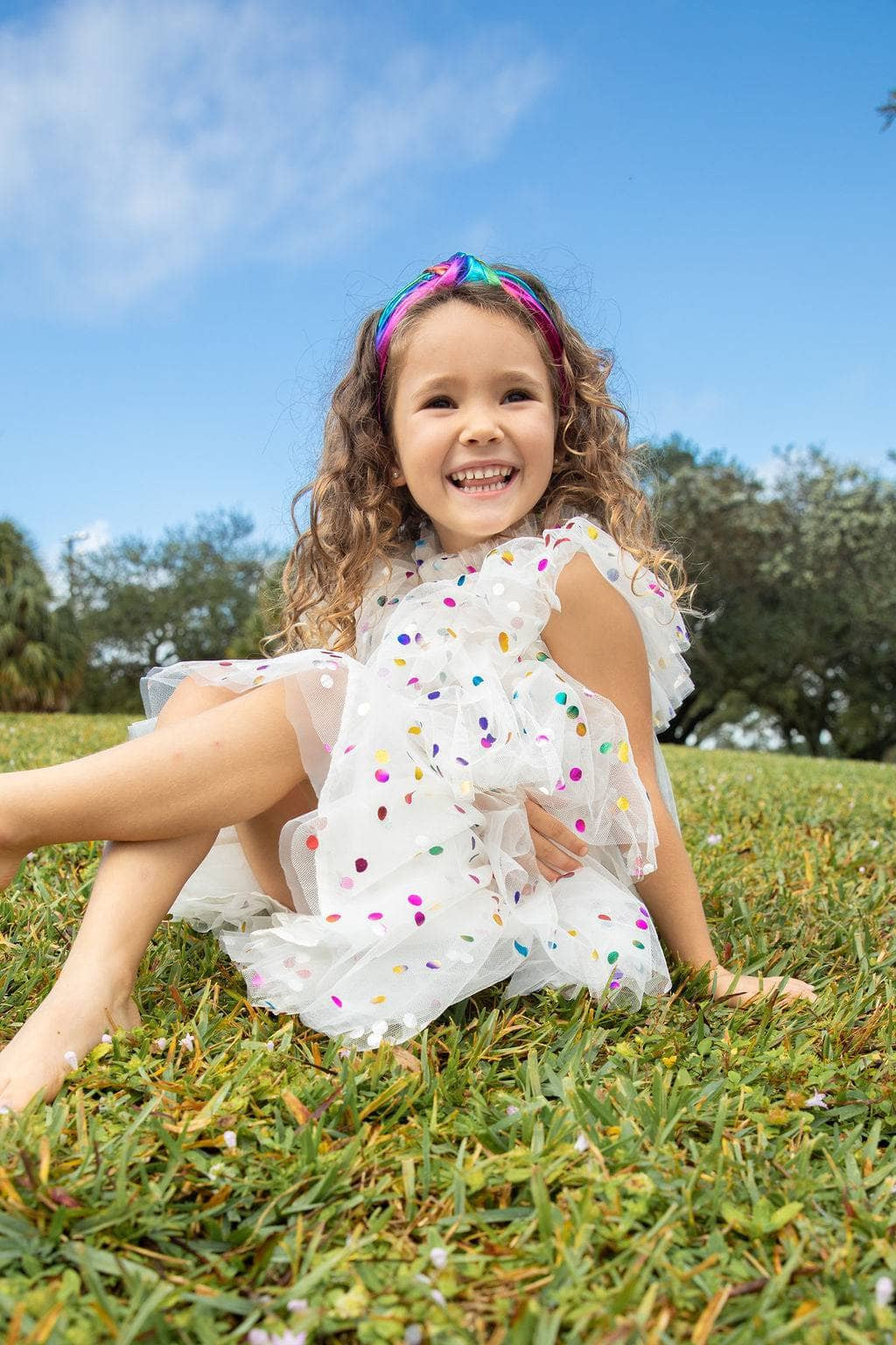 Foil Polka Dot Tulle Dress | Lola + The Boys