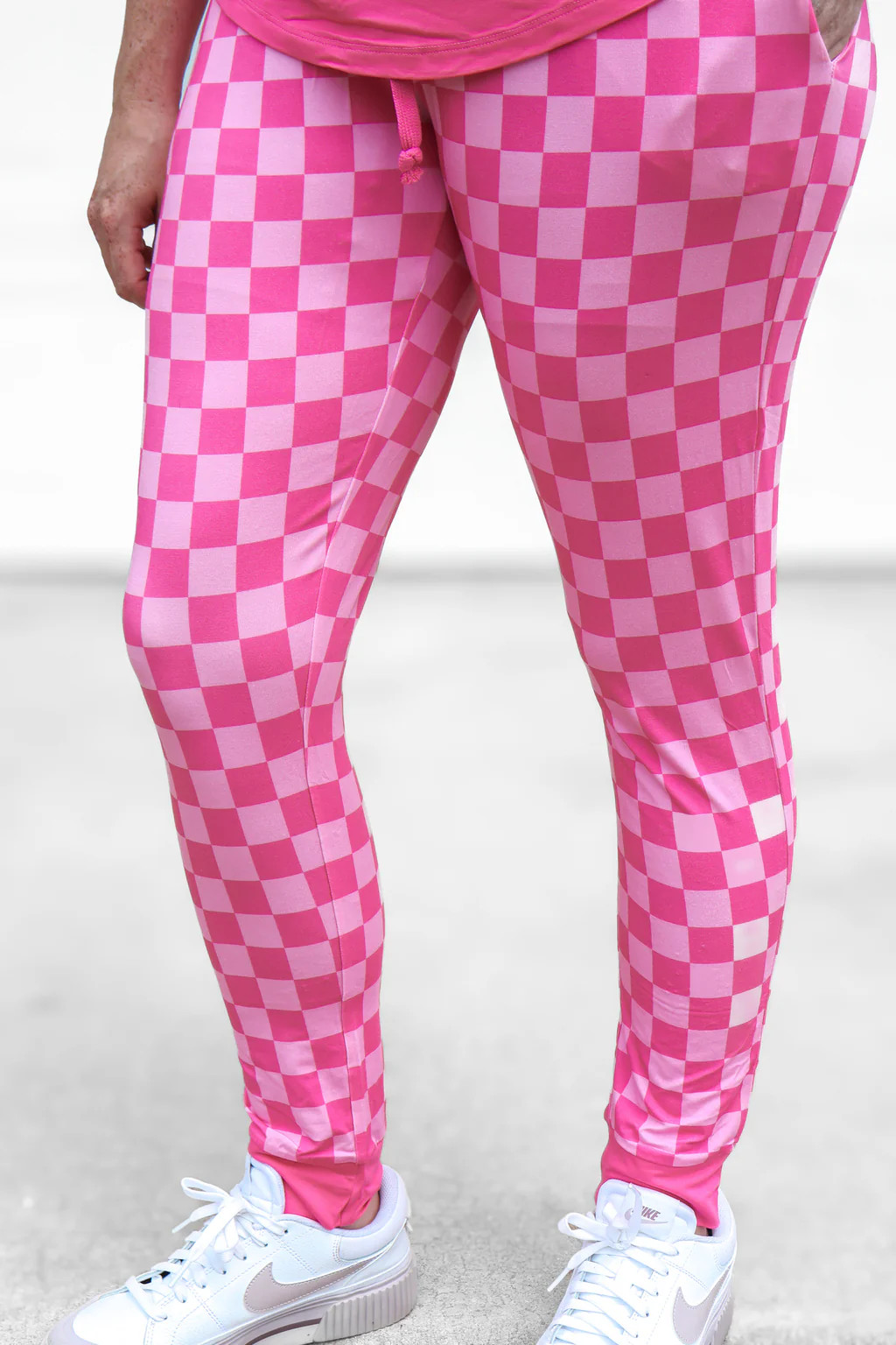 MAMA JOGGERS- Pink Check | millie + roo