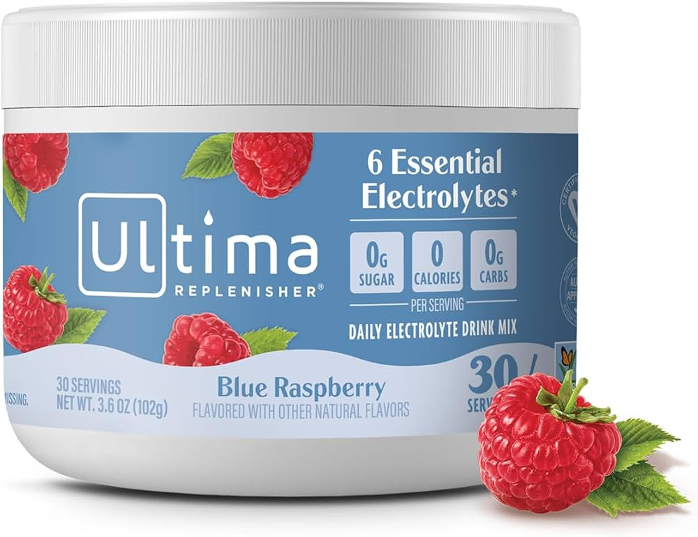 Ultima Replenisher Daily Electrolyte Drink Mix – Blue Raspberry, 30 Servings – Hydration Powd... | Amazon (US)