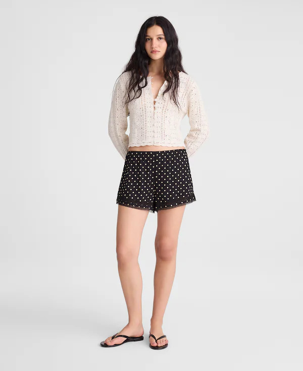 Lace-Trim Pull-On Shorts | Madewell