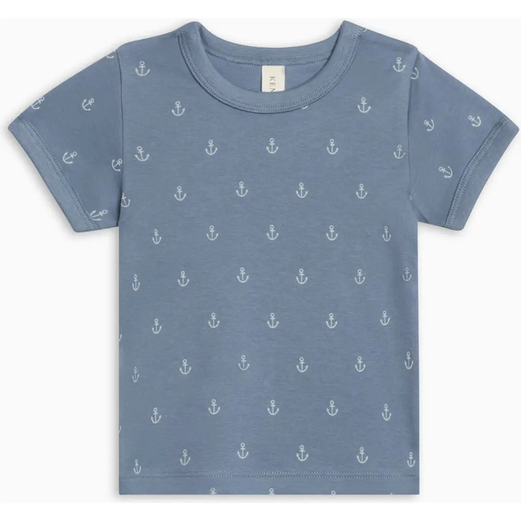 Colored Organics Organic Andy Ringer Tee in Anchor/sea + Powder at Nordstrom, Size 2T | Nordstrom