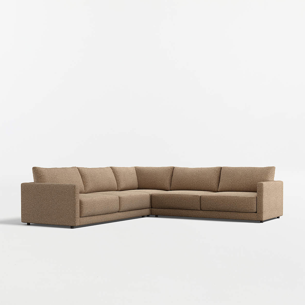Gather Deep 3-Piece L-Shaped Sectional Sofa + Reviews | Crate & Barrel | Crate & Barrel