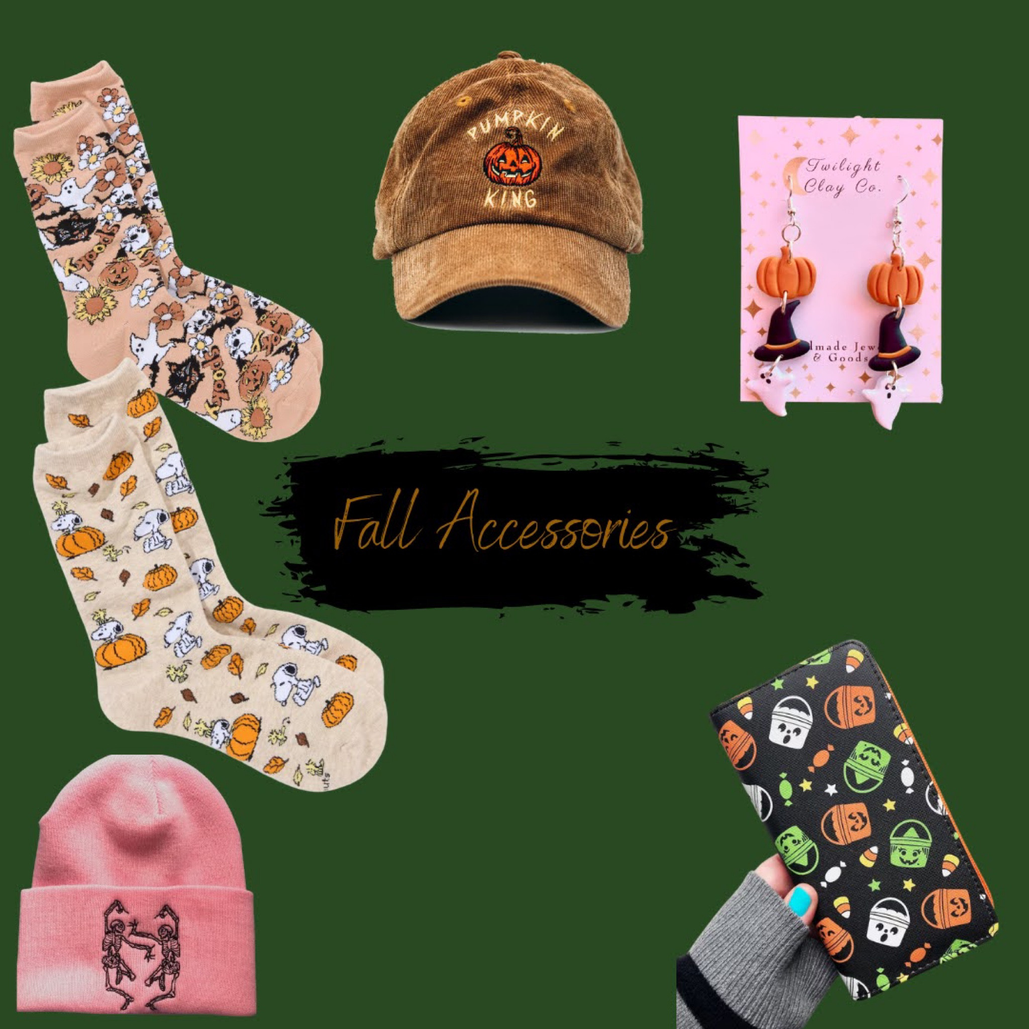 The cutest little accessories for fall! I love love love my spooky Halloween earrings this brand has sent me. And the socks are so cute too! Really im in love with all of it. 

#LTKunder50 #LTKstyletip #LTKSeasonal