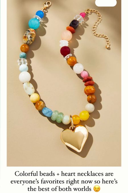 Colorful beaded heart necklace / colorful bead necklace 

#LTKStyleTip #LTKFestival