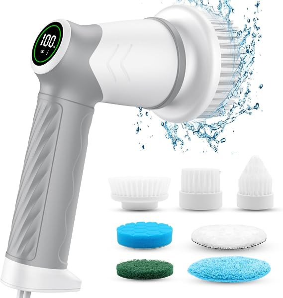 DAESUNG Electric Spin Scrubber, Cordless Power Scrubber & Electric Cleaning Brush with 7 Replacea... | Amazon (US)
