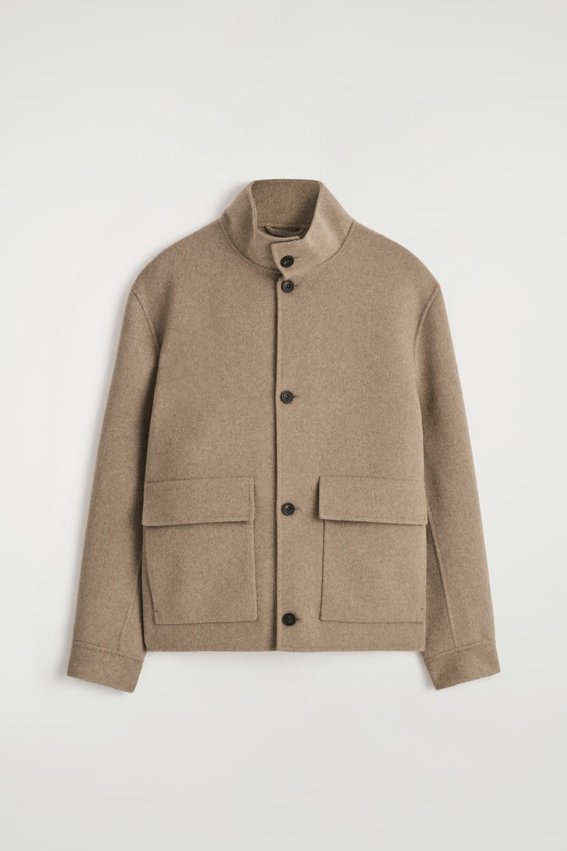 Double-Faced Wool Mock Neck Jacket | COS (US)