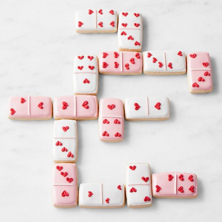 Valentine's Day Domino Cookies, Set of 15 | Williams-Sonoma