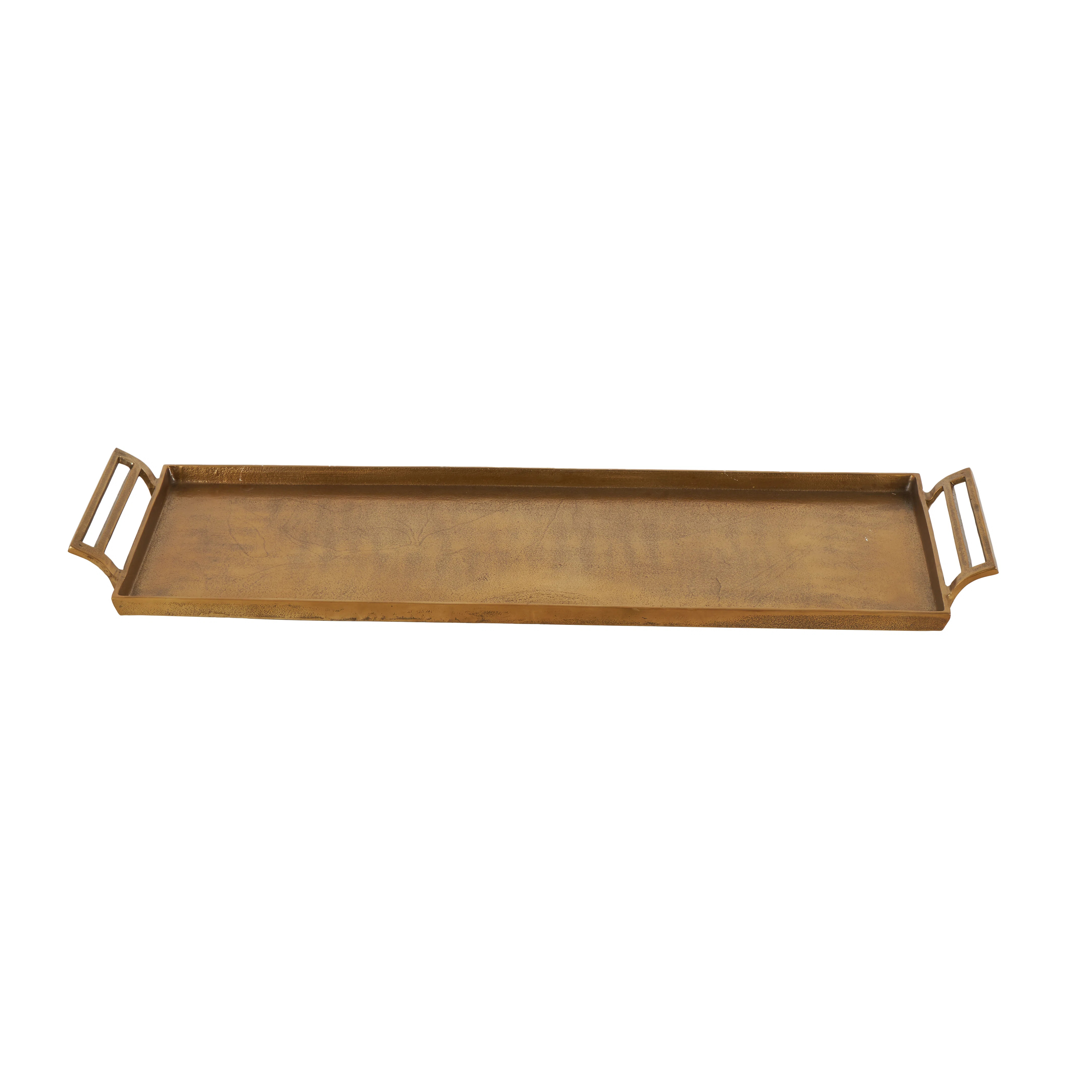 Everly Quinn Aluminum Metal Living Room Decor Tray With Handles | Wayfair | Wayfair North America