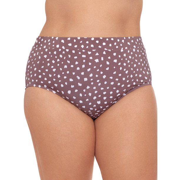 Time and Tru Women's Plus Elevated Dot HW Tie Back Bottom | Walmart (US)