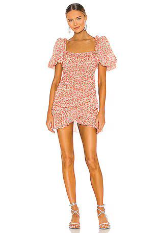 Cindy Sweetheart Dress in Soft Yellow Floral | Revolve Clothing (Global)
