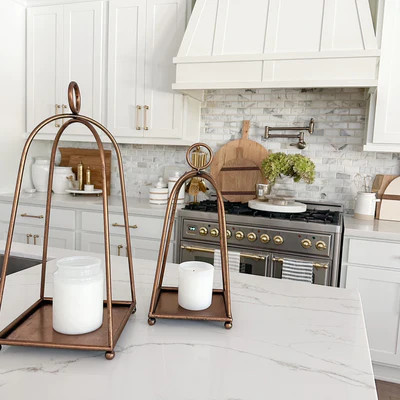 ON SALE: Copper Toned Circle Top Lantern Set | Interior Delights
