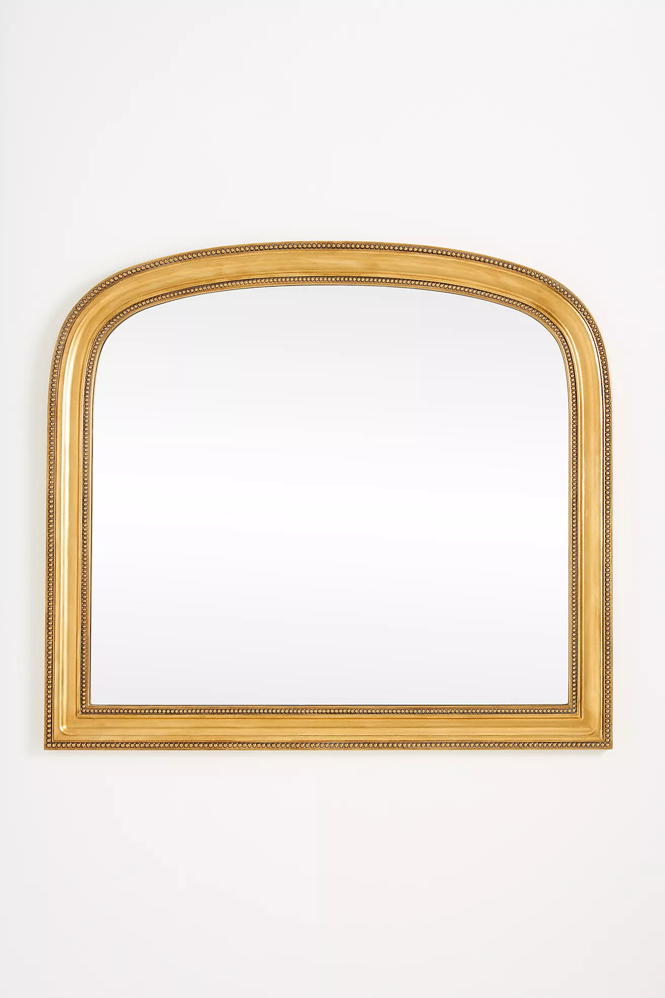 The Gleaming Louie Beaded Arched Mantel Mirror | Anthropologie (US)