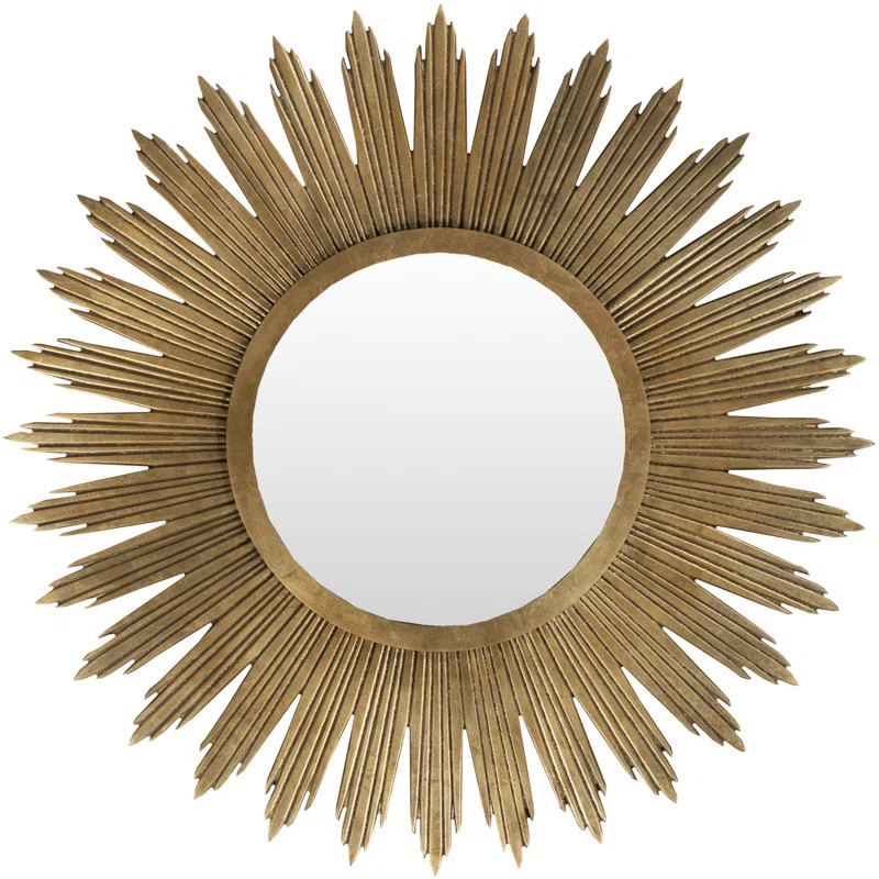 Rosdorf Park Leicester Gold Wall Decor Modern & Contemporary Beveled Accent Mirror & Reviews | Wa... | Wayfair North America