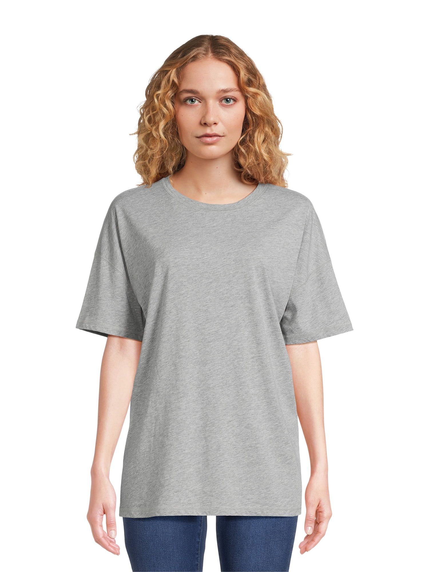 Joyspun Women's Boyfriend Sleep T-Shirt with Short Sleeves, Sizes XS to 3X | Walmart (US)