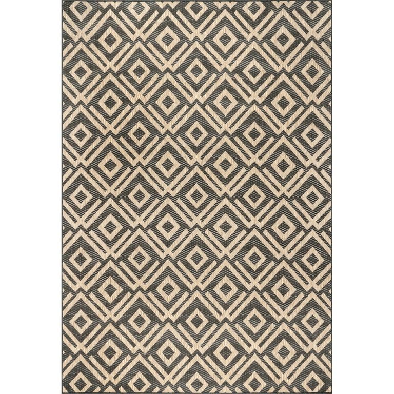 nuLOOM Jayne Geometric Diamond Indoor/Outdoor Area Rug, 5' x 8', Dark Gray - Walmart.com | Walmart (US)