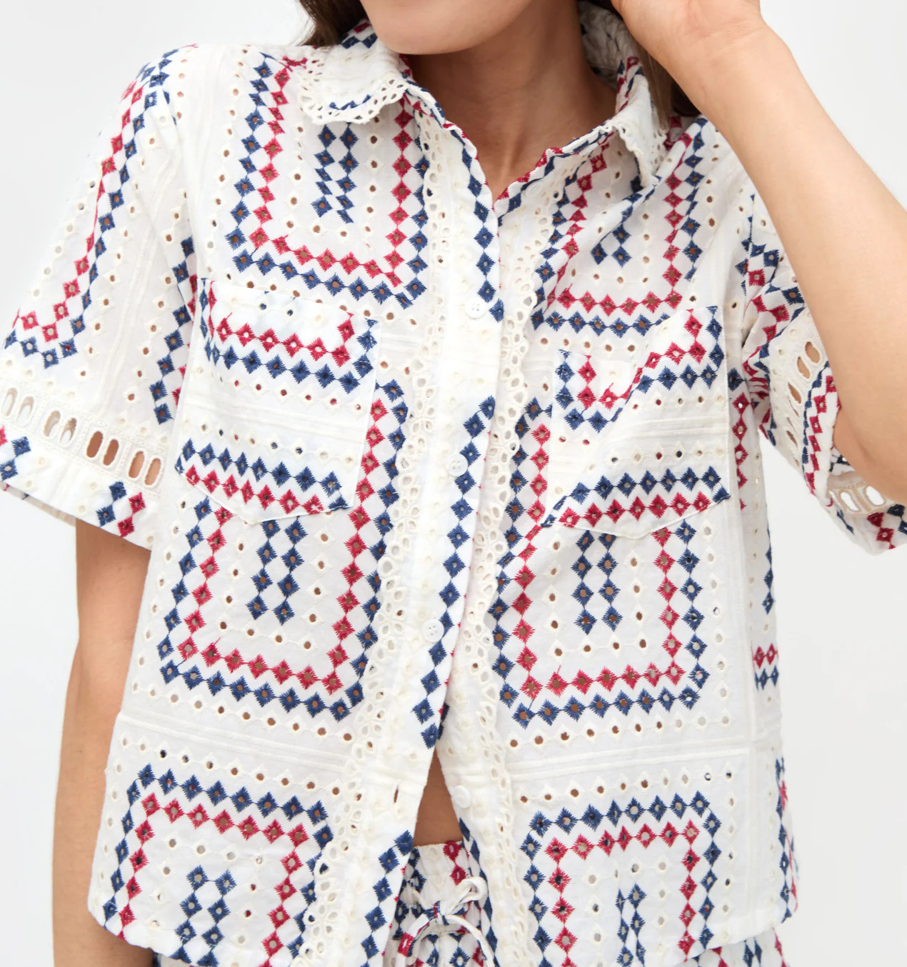 The Annette Top - Geo Eyelet | Hill House Home