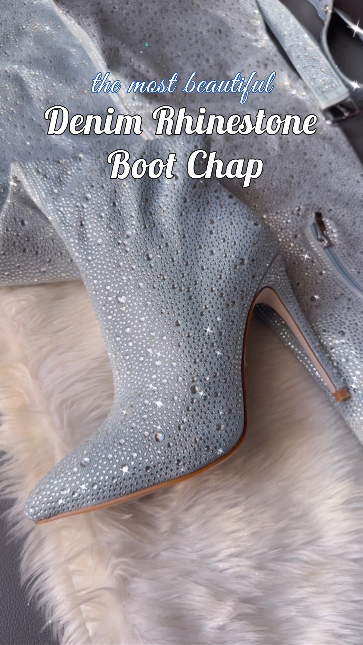 Denim Rhinestone Boot Chaps - AZALEA WANG JINNY EMBELLISHED THIGH HIGH DENIM CHAP BOOT IN SILVER

Western outfit, rodeo, Cowboy Carter tour outfit, fringe

#LTKShoeCrush #LTKStyleTip