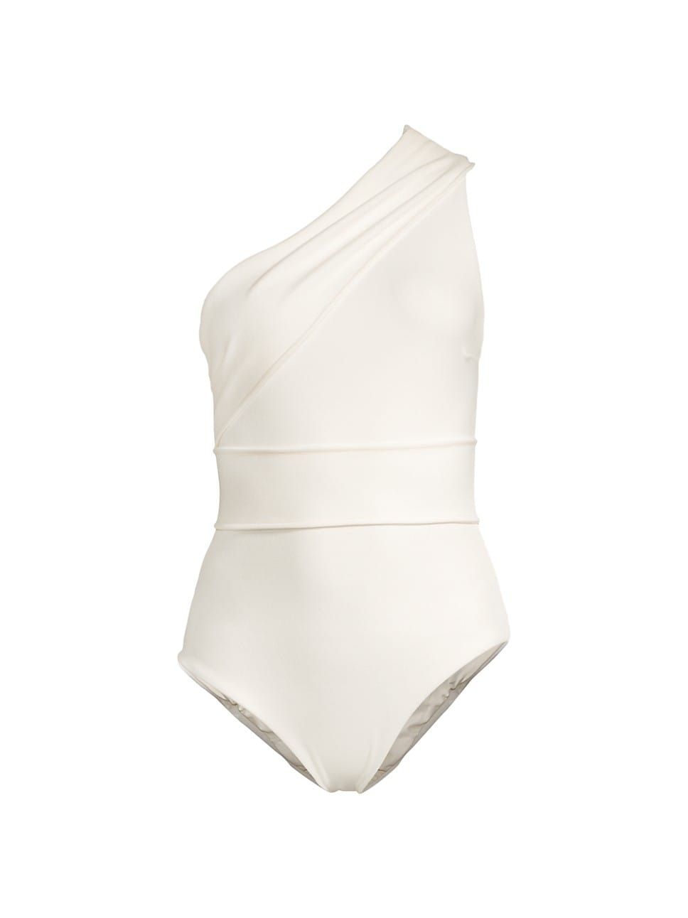 Maria Crepe One-Shoulder Swimsuit | Saks Fifth Avenue