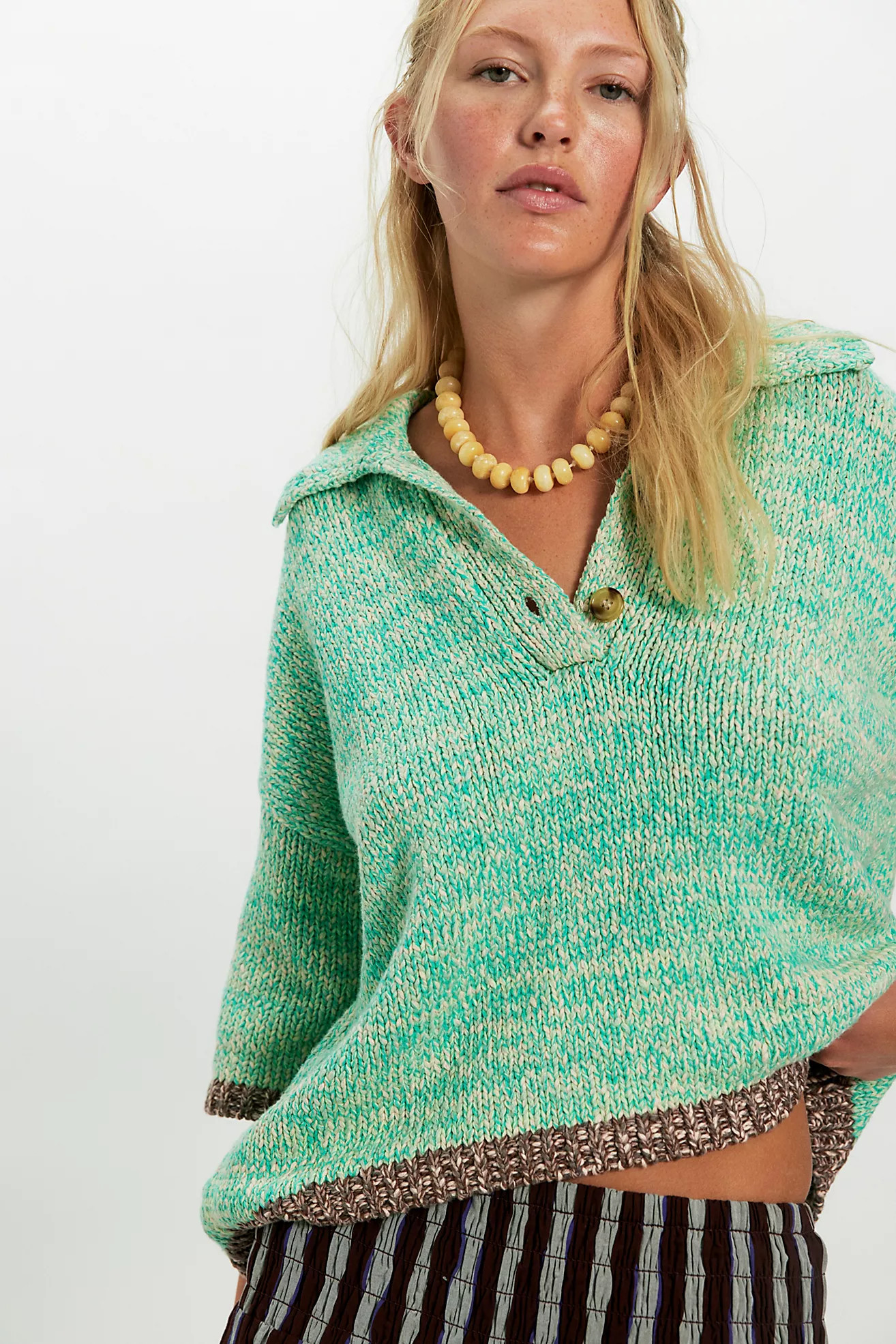 On The Roll Knit Polo | Free People (Global - UK&FR Excluded)