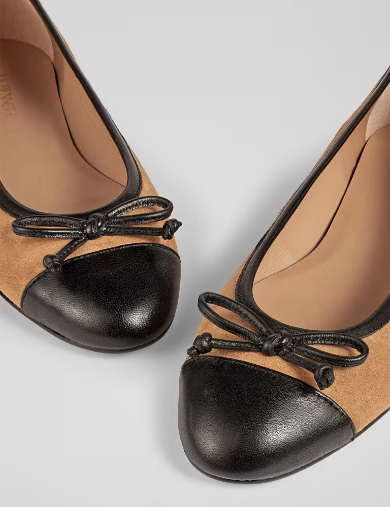 Leather Bow Slip On Ballet Pumps | Marks & Spencer (UK)