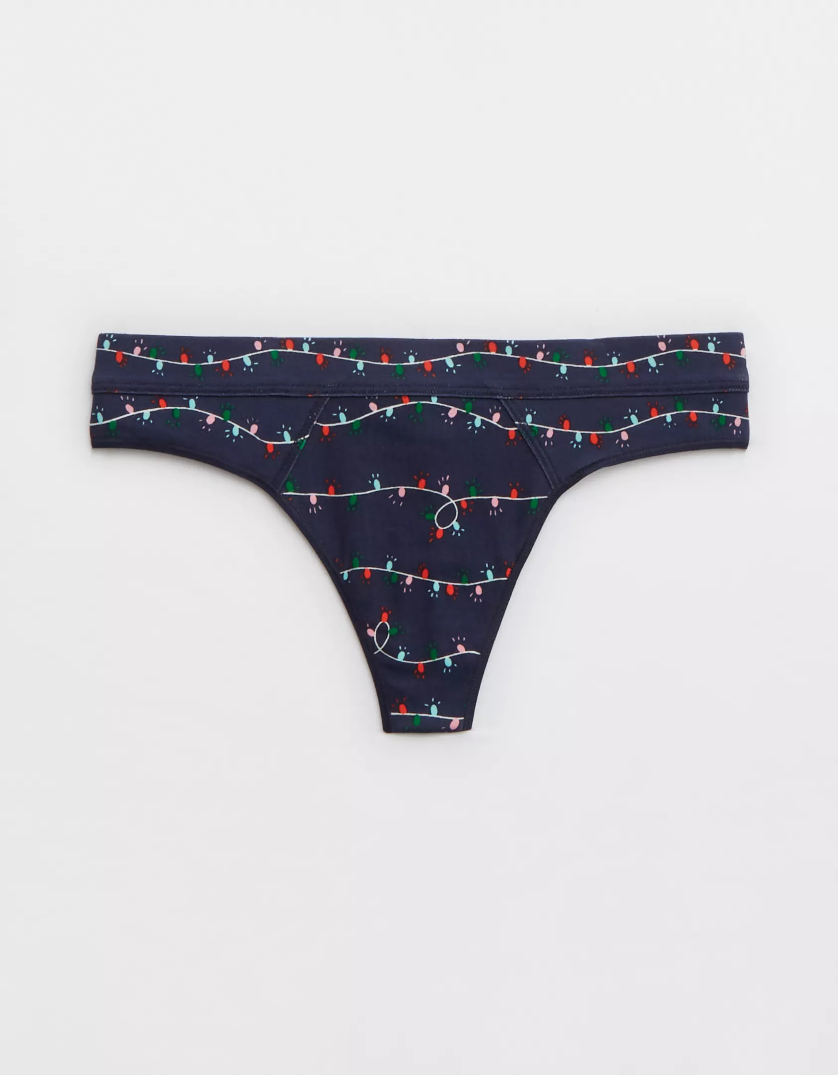 Aerie Cotton Holiday Thong Underwear | Aerie