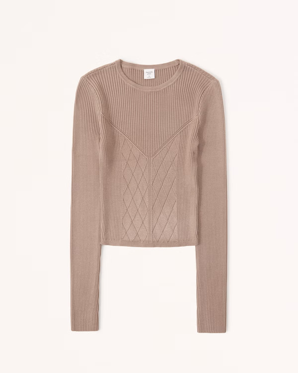 Corset Ribbed Sweater Top | Abercrombie & Fitch (US)