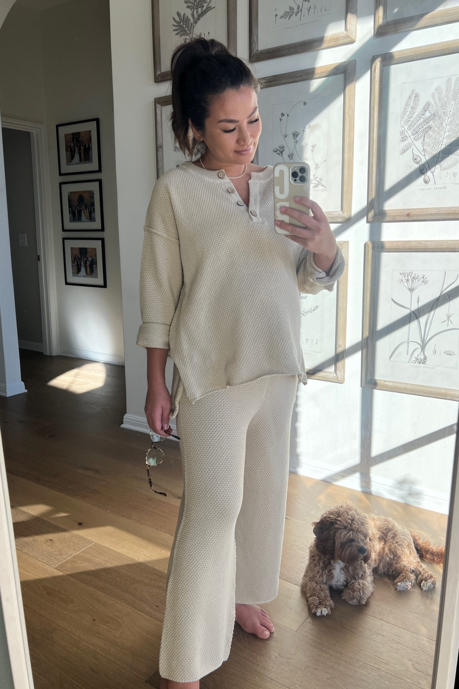 Love this comfy free people lounge sweater set! Comes with both the top and pants together - wearing size: small

#LTKbump #LTKunder100 #LTKSeasonal